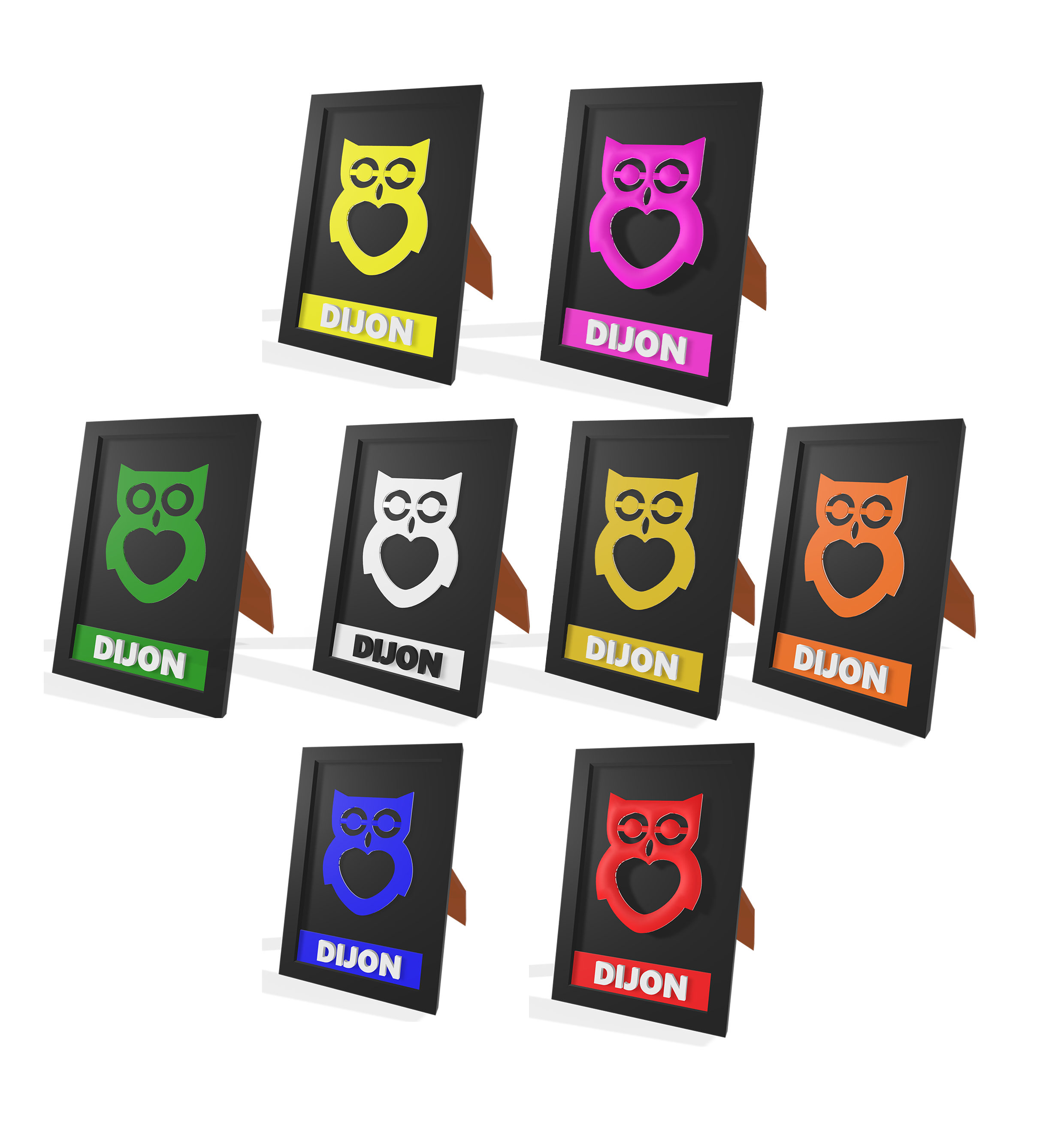 Tableau Dijon Saphichouette Cadre Noir